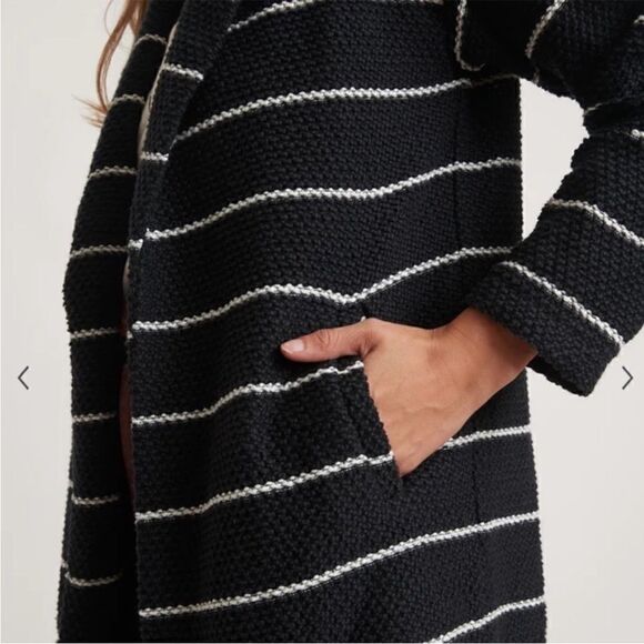 NWT MARINE LAYER Birdseye Coat in Real Black Size XS - Picture 10 of 12